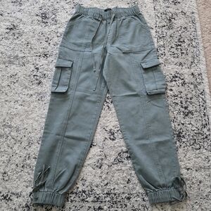 FOREVER 21 Cargo Jogger Pants Army Green Womens XS Excellent Condition